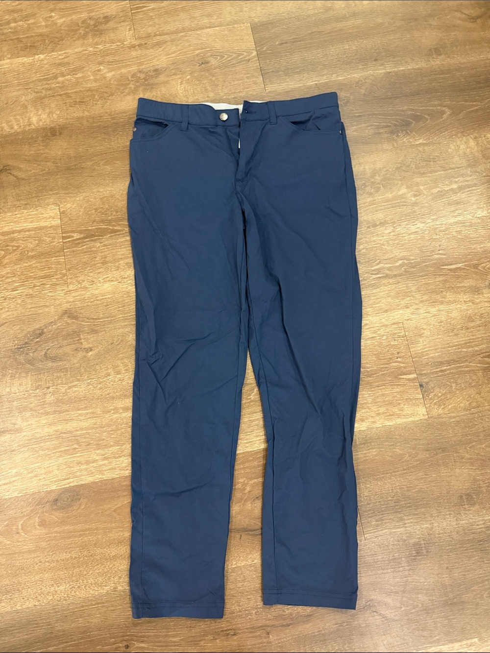 adidas Men's Dark Blue Chinos - Slim Casual Trousers